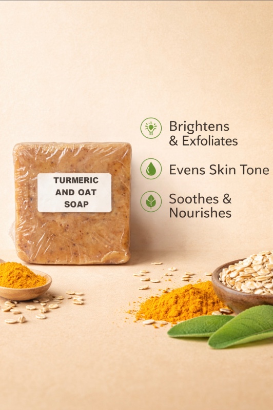 TURMERIC AND OAT BRIGHTENING SOAP ( BIG SIZE)